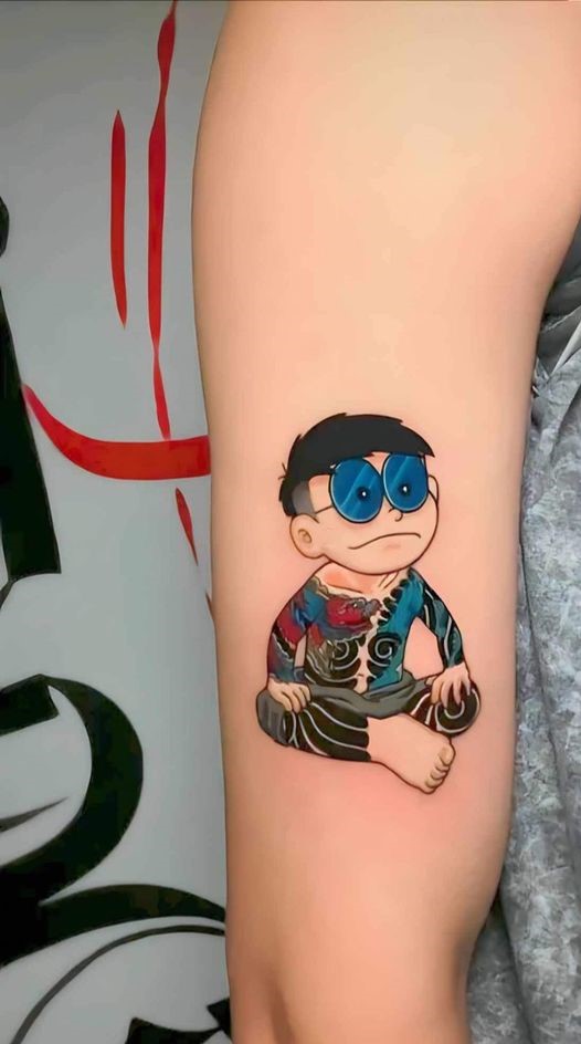 mẫu tattoo Nobita siêu ngầu