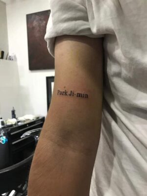 mẫu tattoo tên Park Ji-min