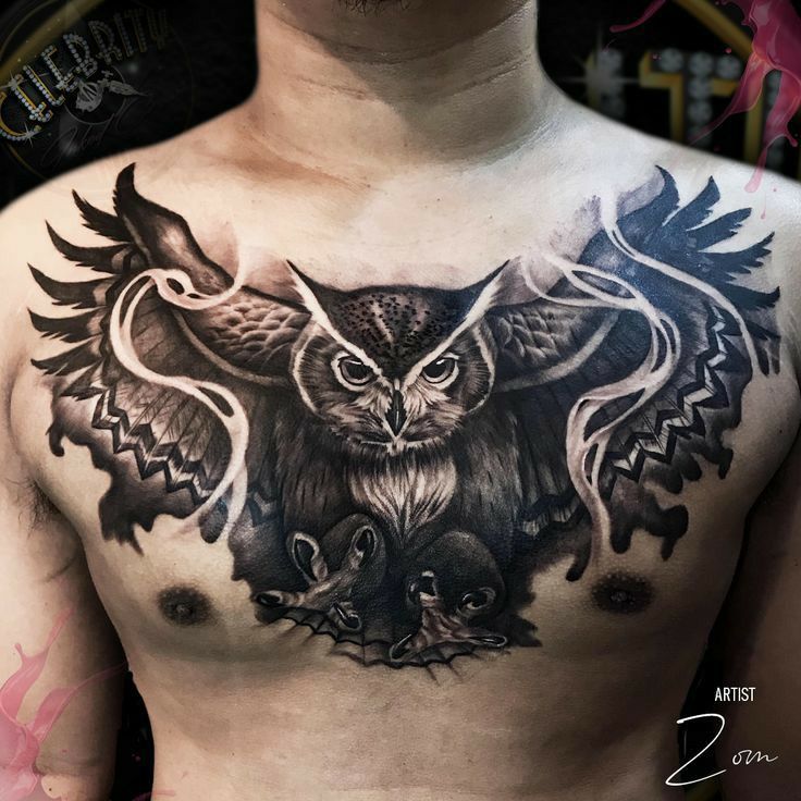 mẫu tattoo trên ngực nam cực chất