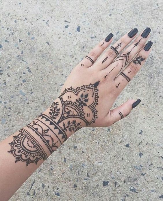 mẫu xăm henna full cổ tay đẹp mẫu xăm henna full cổ tay đẹp