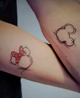 mẫu xăm mickey đơn giản