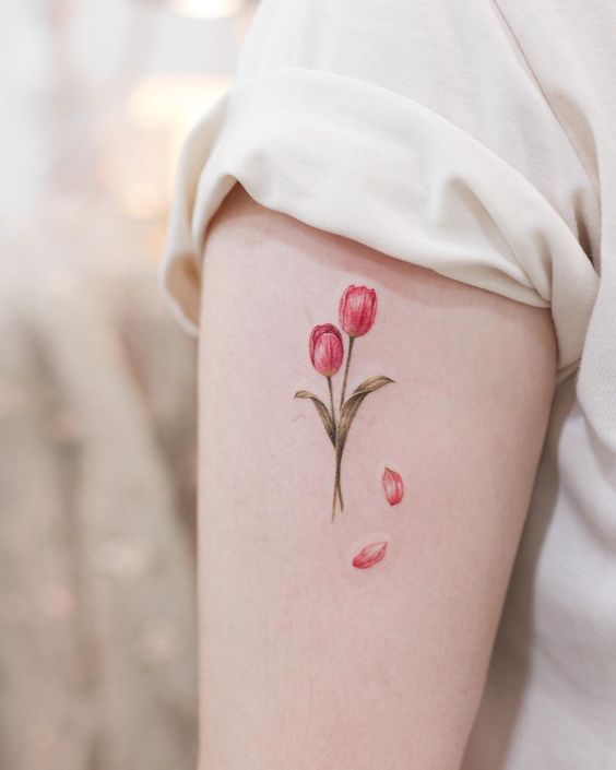 mẫu xăm tulip siêu xinh