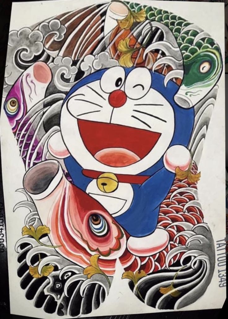 lên ý tưởng tattoo độc đáo hình doraemon