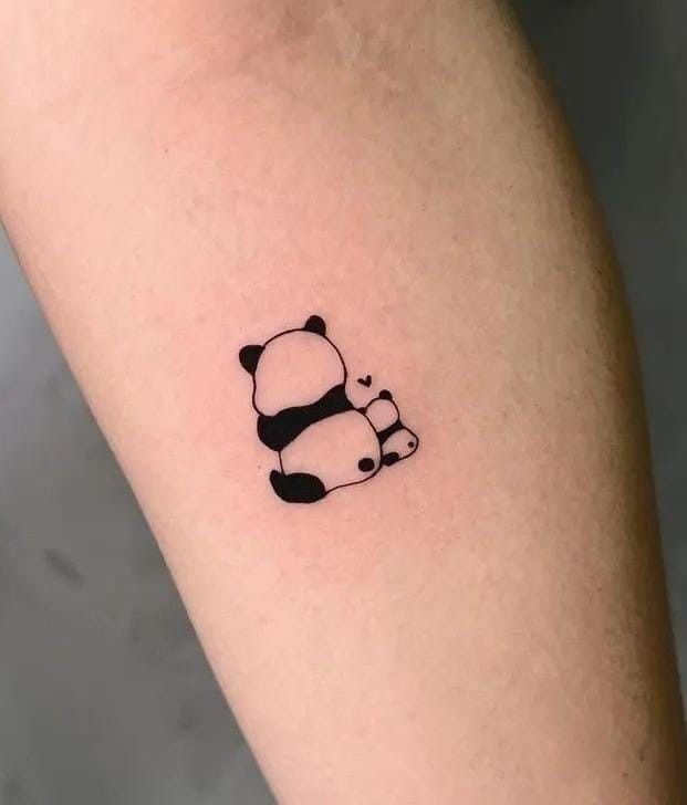 mẹ con gấu trúc mini siêu cute mẹ con gấu trúc mini siêu cute