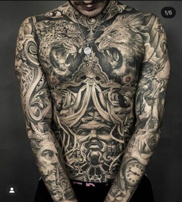 mê hoặc với hình xăm bít người trước cho anh khách