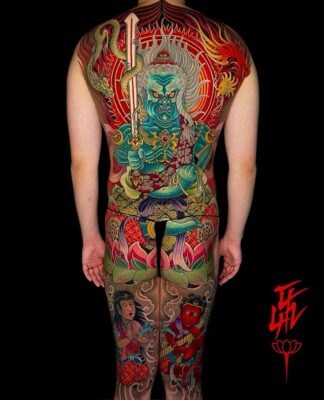 nghệ thuật xăm full người sau lưng cực chất