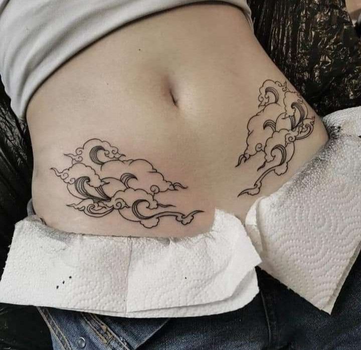 tattoo hai bên eo siêu đẹp mắt