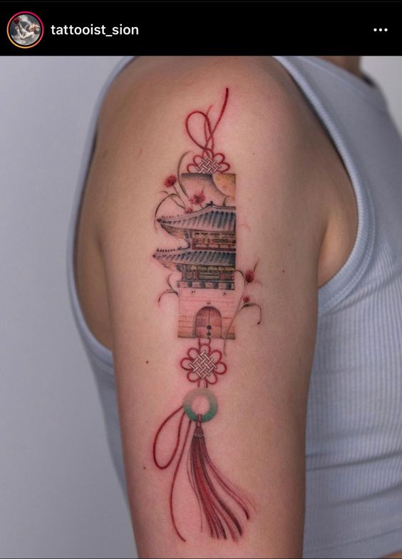 tattoo bùa bình an cầu sức khỏe