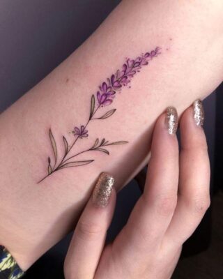 tattoo cây hoa lavender siêu đẹp