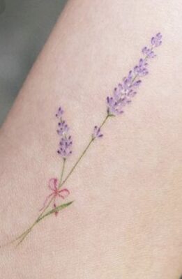 tattoo cây hoa lavender siêu xinh