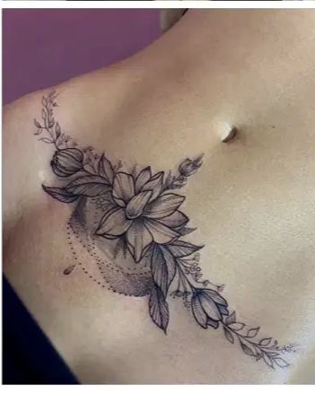 tattoo che sẹo mổ ở bụng cực đẹp