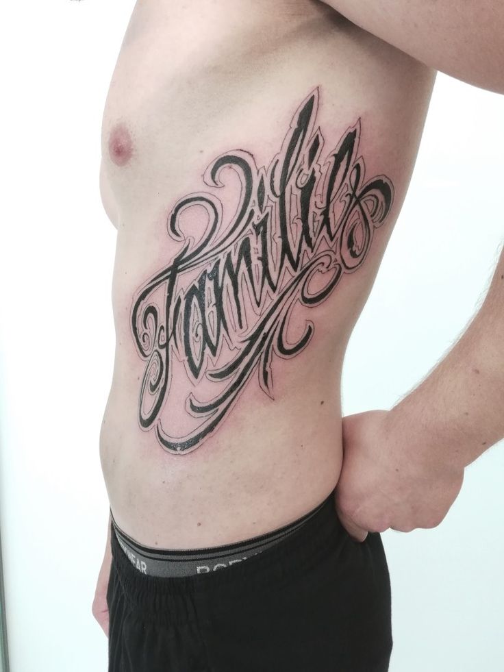 tattoo chữ siêu lớn về gia đình đầy ý nghĩa