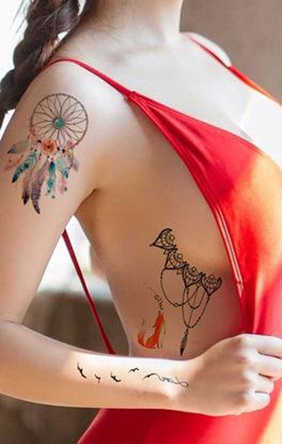 tattoo chuông gió tạo nên sức hút cho người phụ nữ