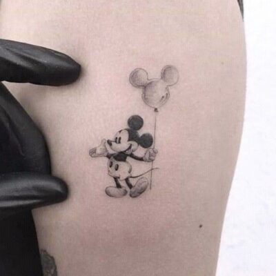 tattoo chuột mickey cực cute