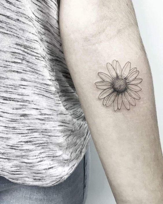 tattoo cúc họa mi nhỏ gọn và xinh xắn