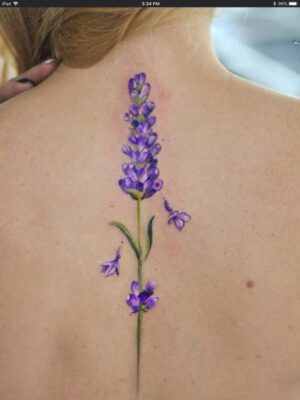 tattoo lavender ở sau lưng