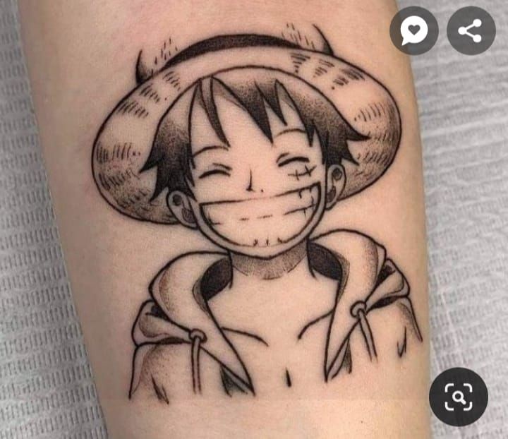 tattoo luffy cực ngộ nghĩnh