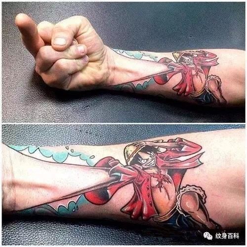 tattoo luffy với cú đấm sức mạnh phi thường