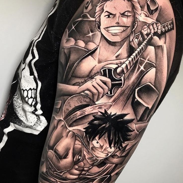 tattoo luffy với than vọng cực lớn