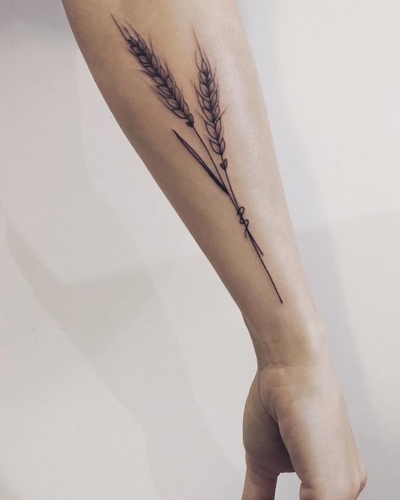 Tattoo ngọn lúa mini nhẹ nhàng