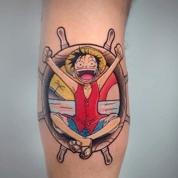 tattoo nhân vật luffy cực dễ