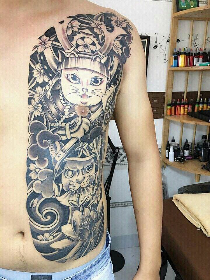 tattoo nửa mình cực may mắn và đẹp