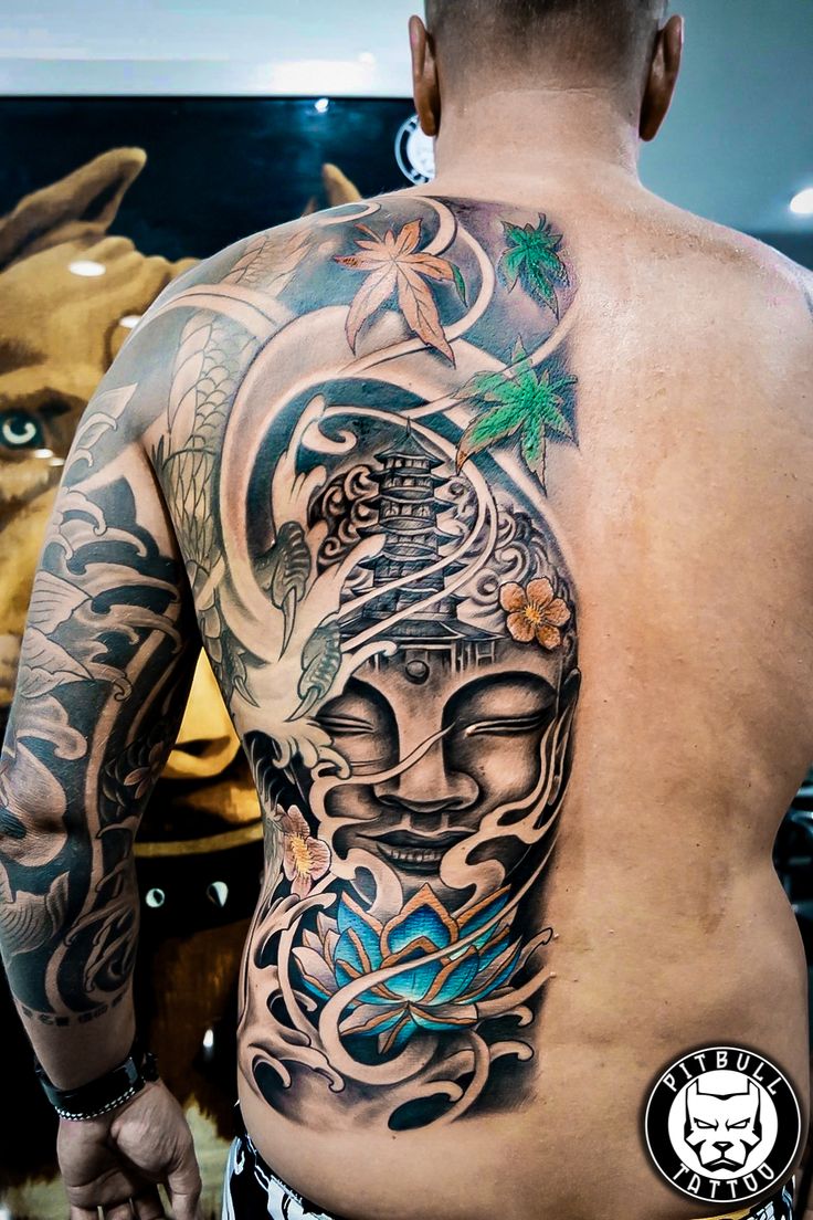 tattoo nửa mình tượng phật đẹp