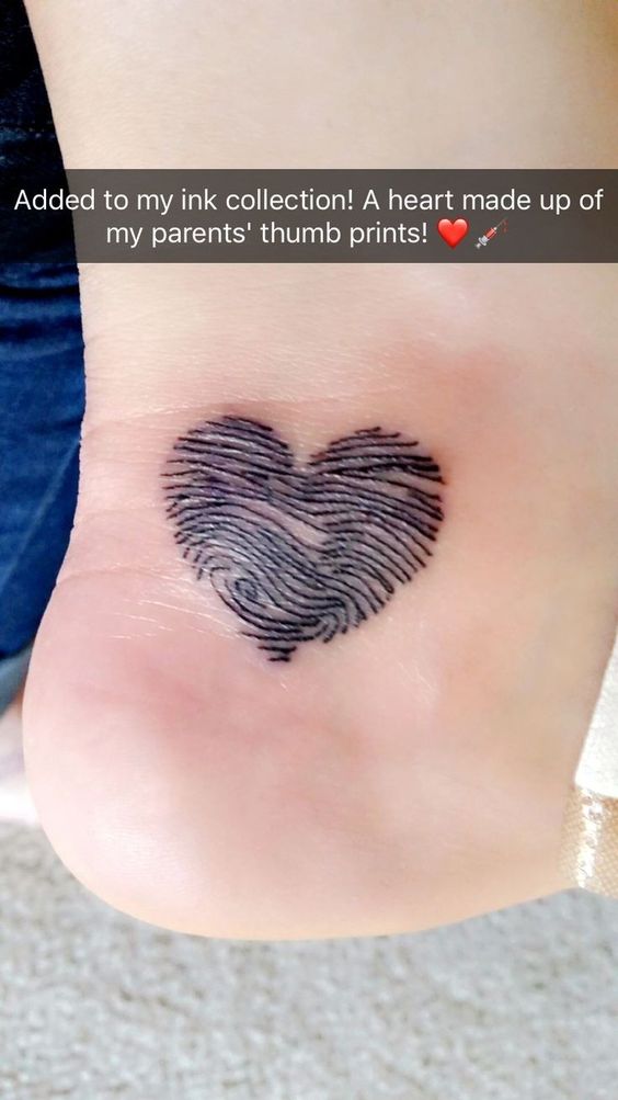 tattoo vân tay ở chân siêu cute