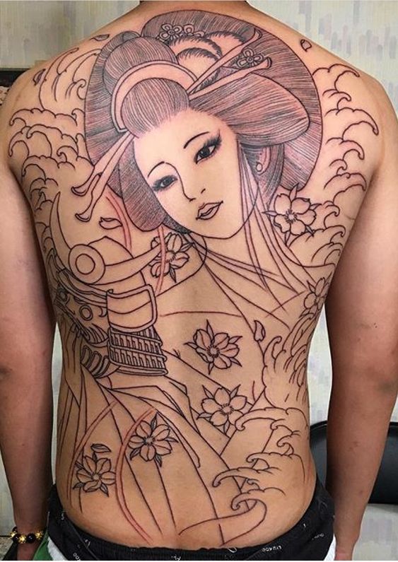 tattoo xăm cô gái nhật bản