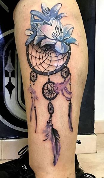 thiết kế tattoo chuông gió cực đẹp ở chân