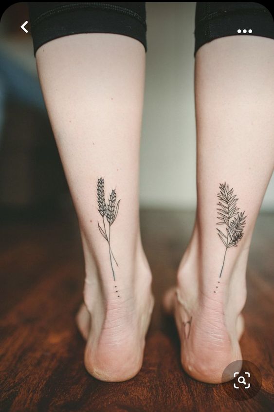 Xăm bông lúa đơn giản dễ thương