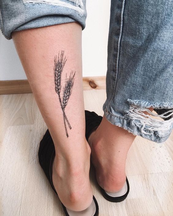 Xăm hình bông lúa nhỏ gọn