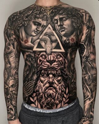 xăm kín người trước cực độc đáo và ấn tượng