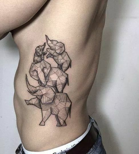 bắt mắt với kiểu tattoo voi nghệ thuật