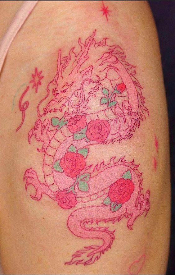 độc lạ kiểu tattoo rồng siêu dễ thương