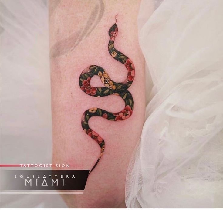 hình tattoo con rắn màu sắc cực đẹp