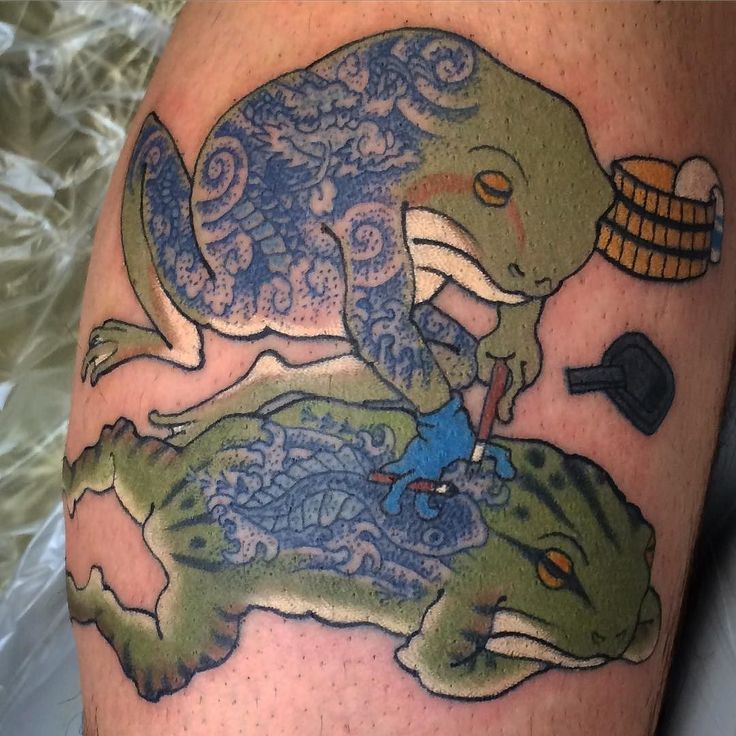 hình tattoo ếch cực chất và độc đáo