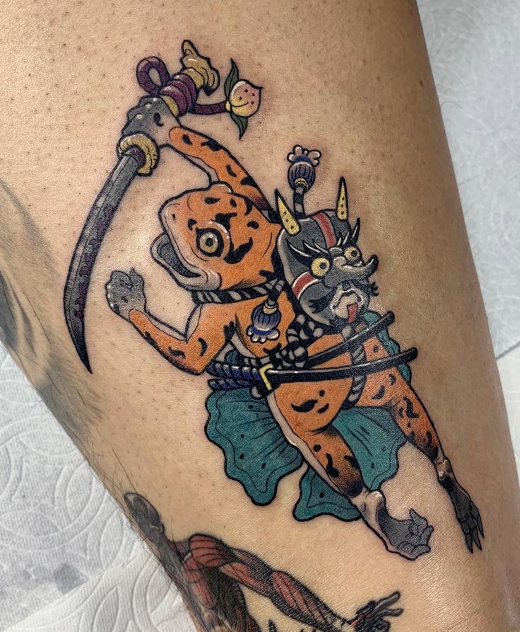 kiểu tattoo chiến binh ếch cực chất