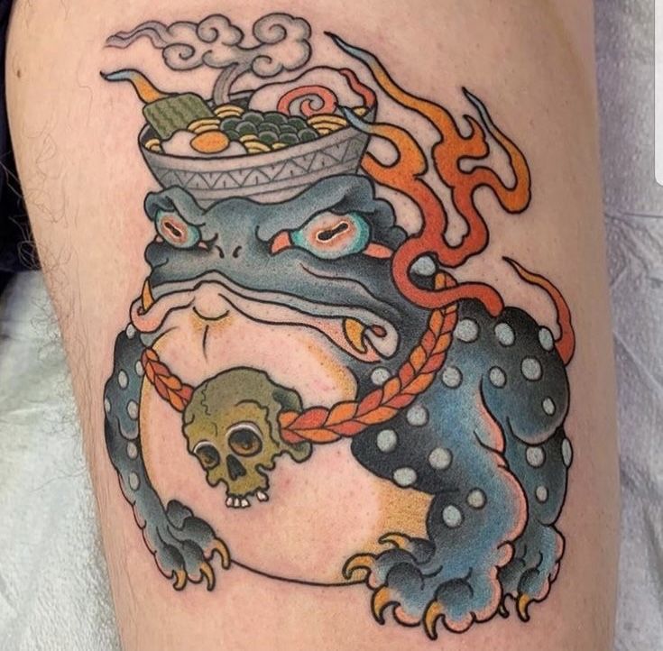 kiểu xăm con ếch cực chiến