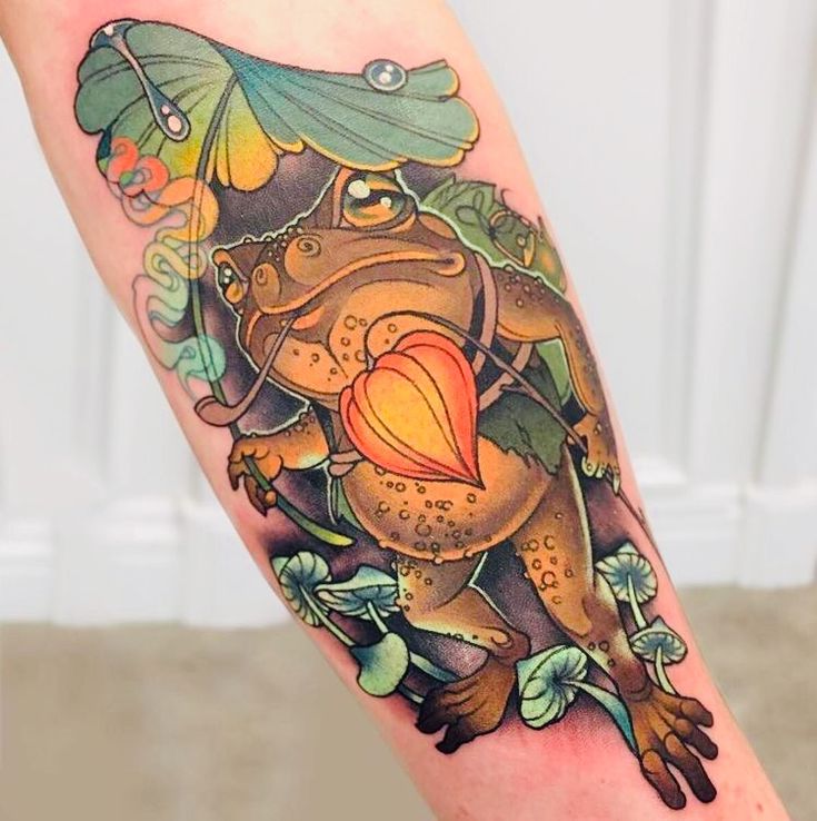 kiểu xăm ếch full cẳng tay