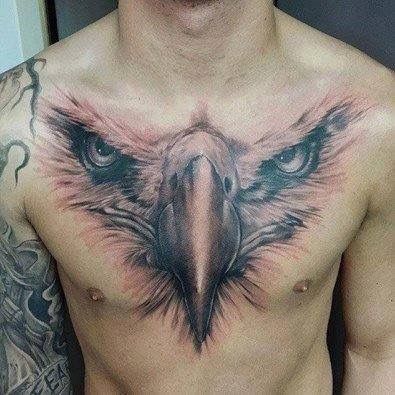 mẫu tattoo chim ưng phổ biến cho nam