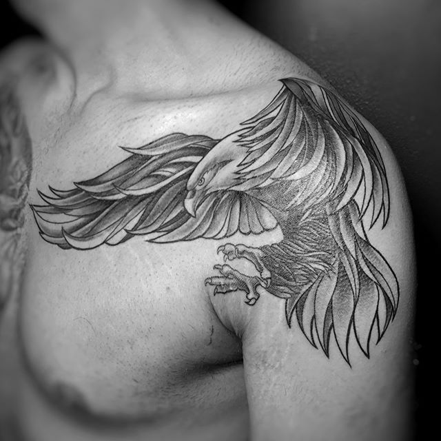 mẫu tattoo đại bàng cực tỉ mỉ