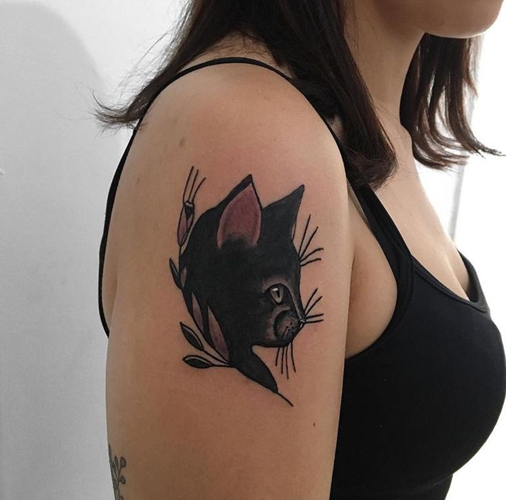 mẫu tattoo mặt con mèo cực ngầu