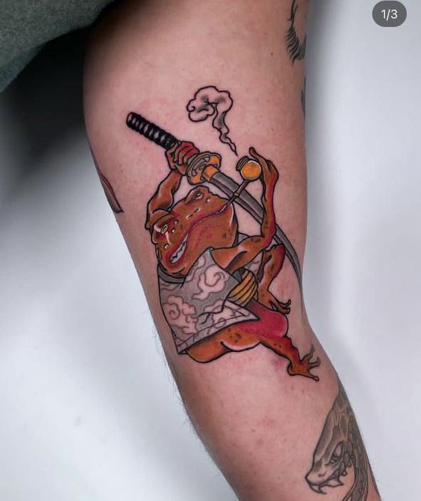 mẫu xăm chiến binh ếch siêu ngầu