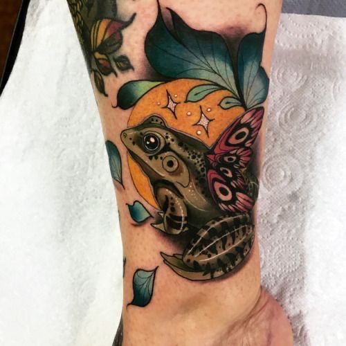 mẫu xăm con ếch chi tiết cực đẹp