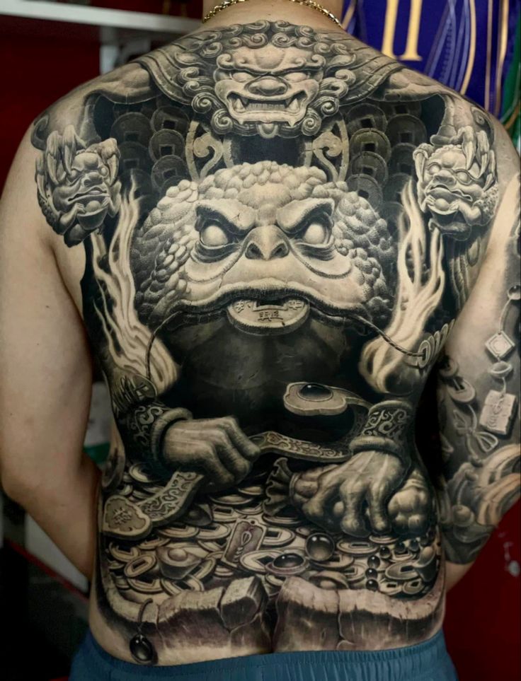 mẫu xăm thần ếch cực chiến