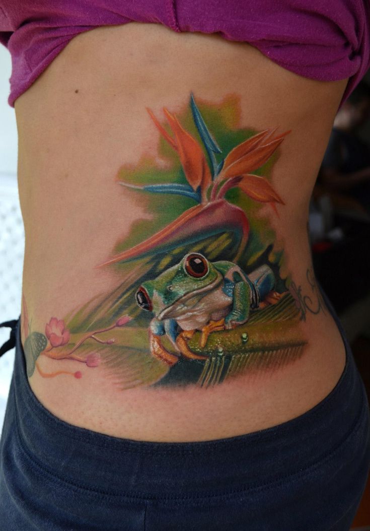 tattoo bức tranh con ếch cực chất