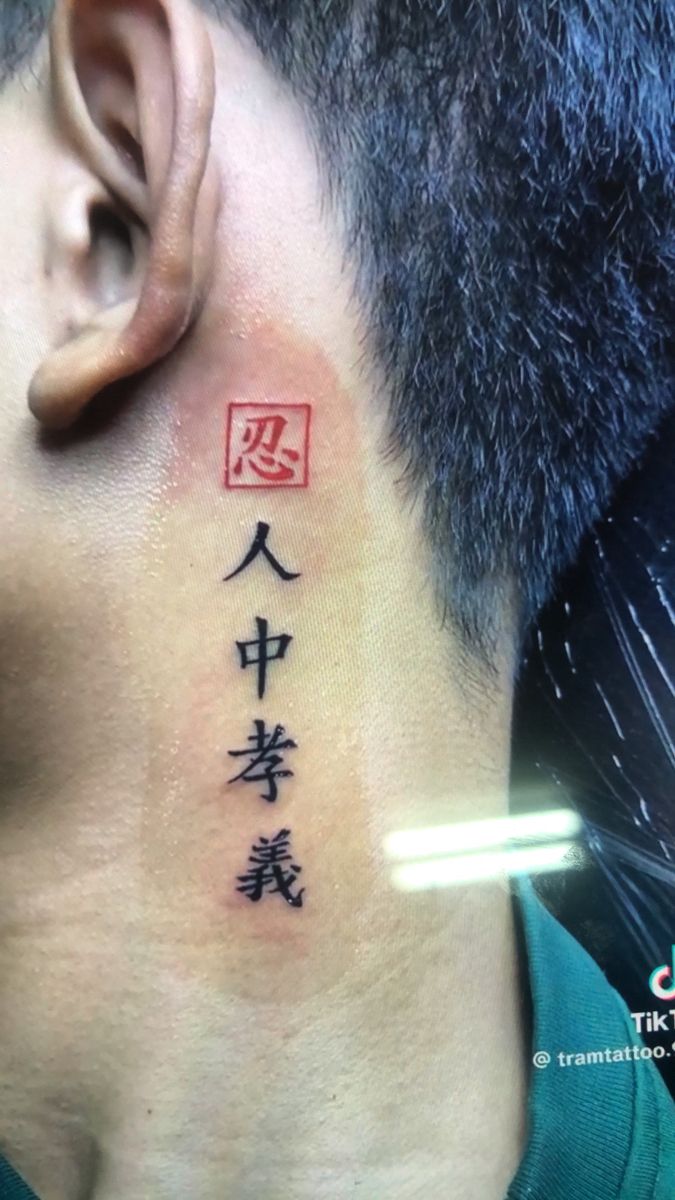 tattoo chữ dọc mini ý nghĩa