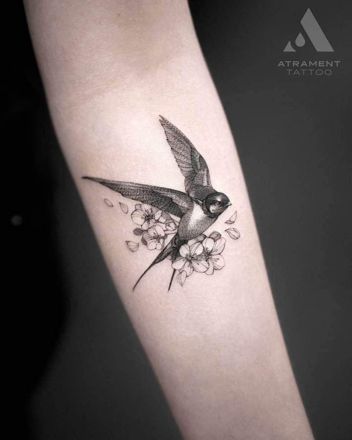 tattoo con én cực đẹp ở tay