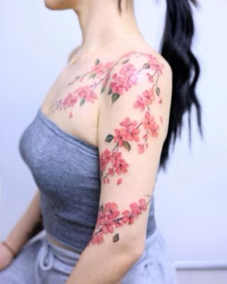 tattoo nghệ thuật mẫu hoa độc đáo